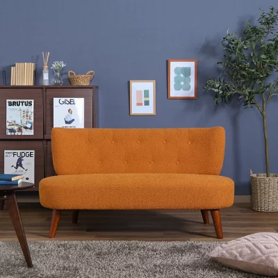 ブークレソファ 幅123cm 2人掛け