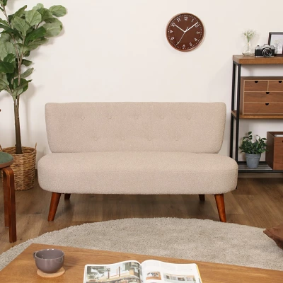 ブークレソファ 幅123cm 2人掛け